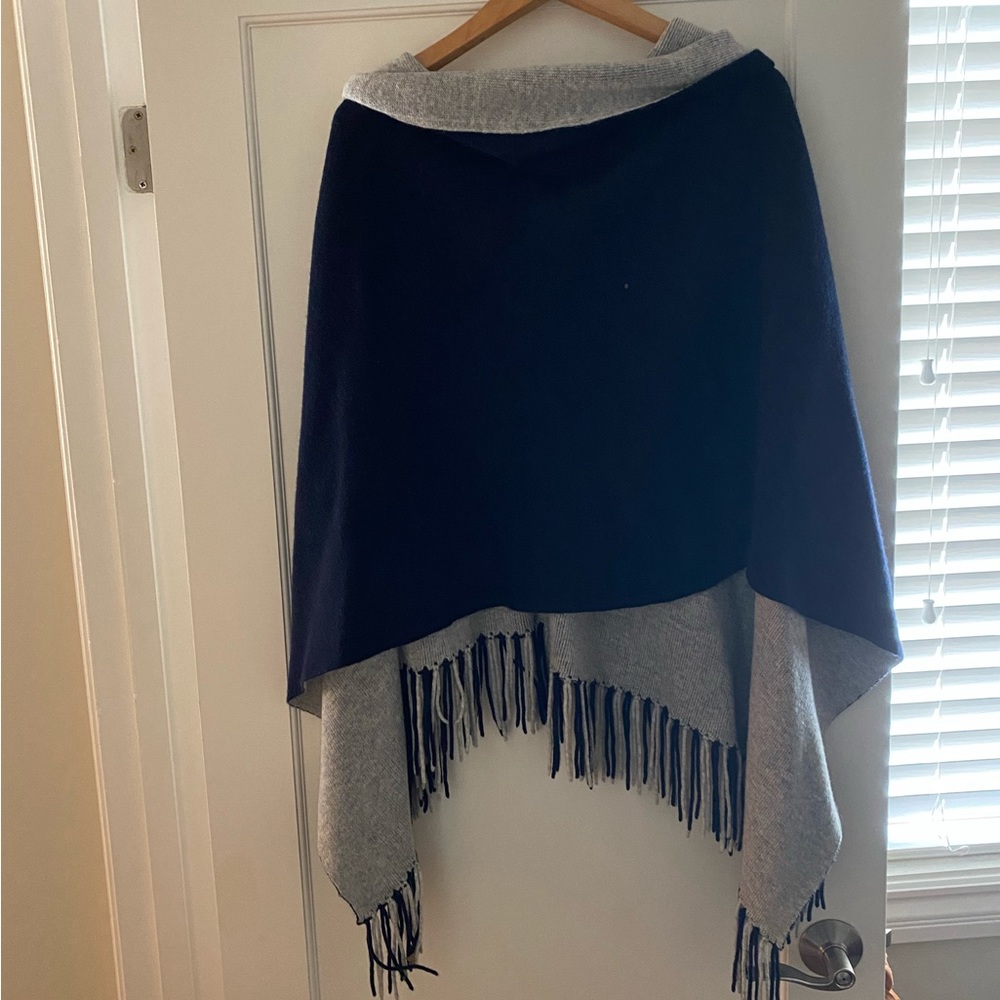 Merino wool/cashmere poncho